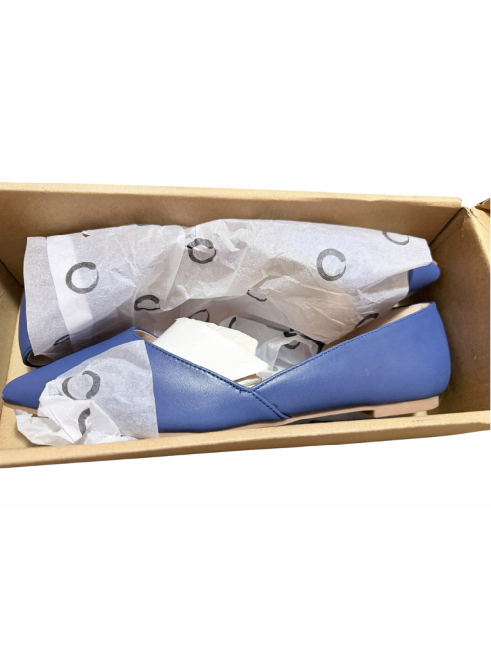 Journee Collection Women's Blue Pointed Flats Size 7.5 Wide